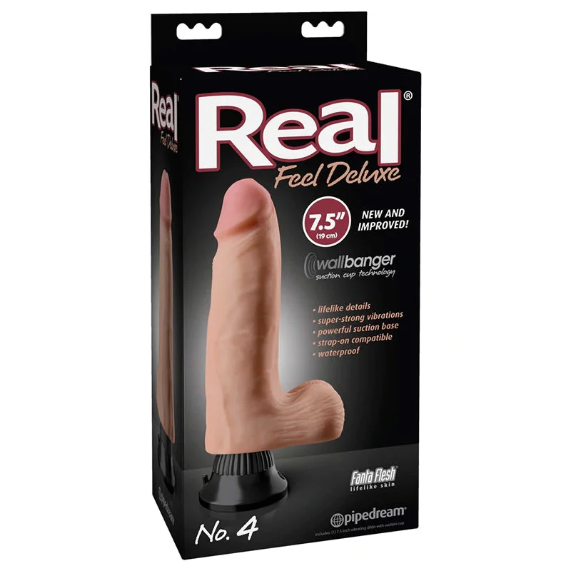 21 Real Feel Deluxe No 4 Wallbanger Dildo Waterproof 7.5 Inch Beige