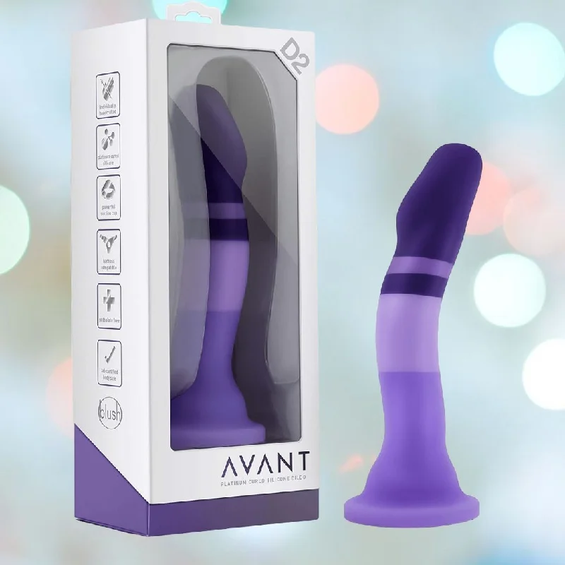 Avant D2 6" Non-Porous Silicone Dildo - Purple Rain