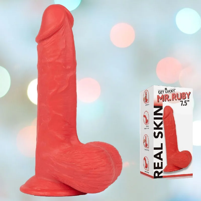 Get Lucky Mr. Ruby 7.5" Realistic Dildo with Suction Cup