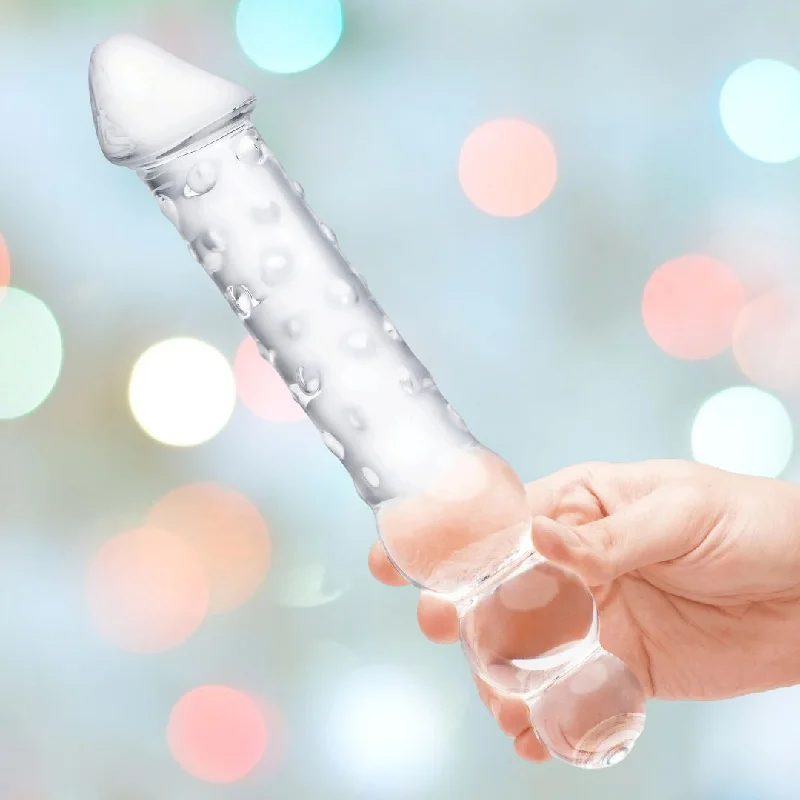 Gläs 12" Double Ended Glass Dildo with Anal Beads