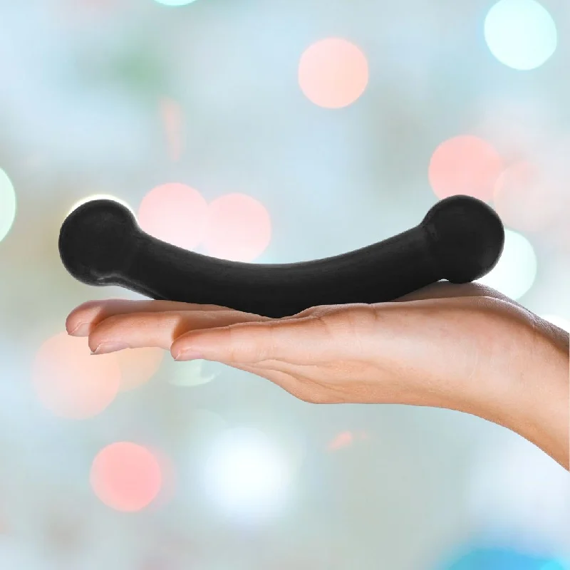 Gläs 5.5" Double Bull Black Glass Dildo