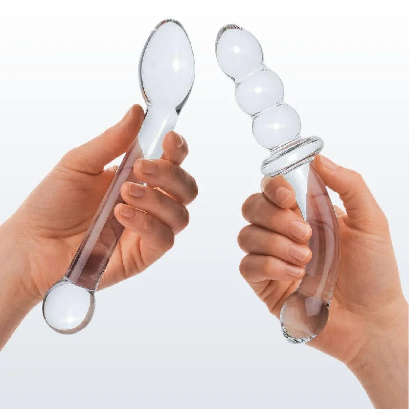 Gläs G-Spot Pleasure Glass Dildo and Butt Plug Set