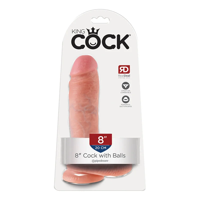 King Cock 8" Cock - Beige