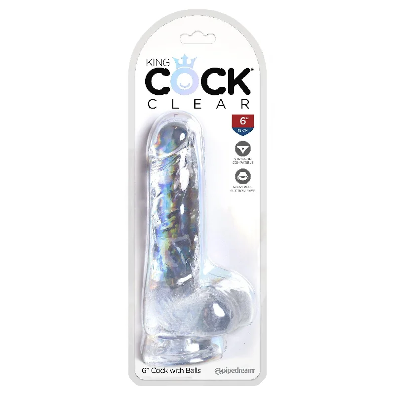 King Cock Clear 6" Cock With Balls