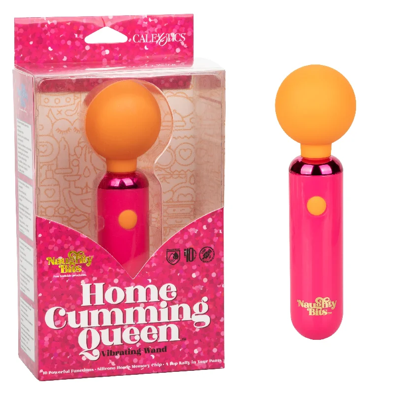 Naughty Bits Home Cumming Queen Vibrating Wand -  Orange/pink