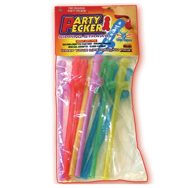 Party Pecker Sipping Straws (Assorted)