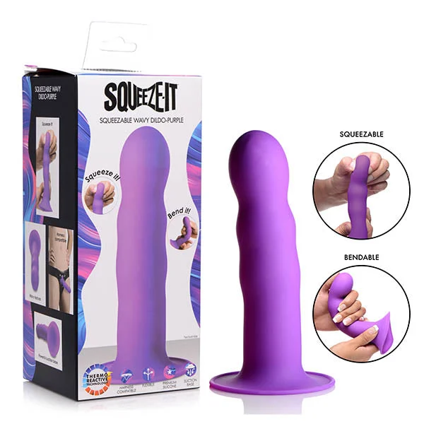 Squeeze-It Squeezable Wavy Dildo