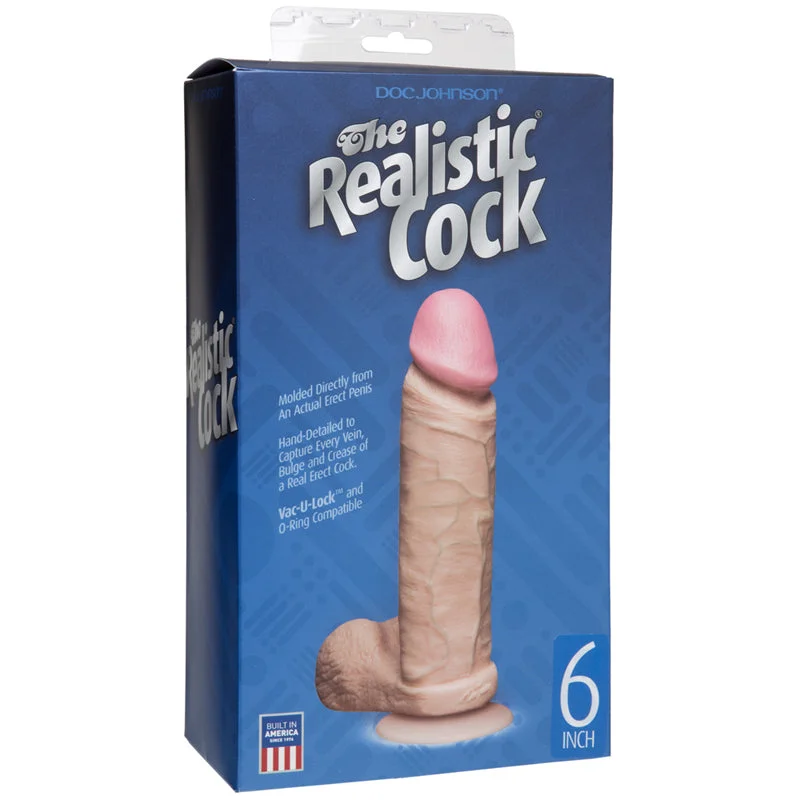 The Realistic Dildo 6 Inch - Beige