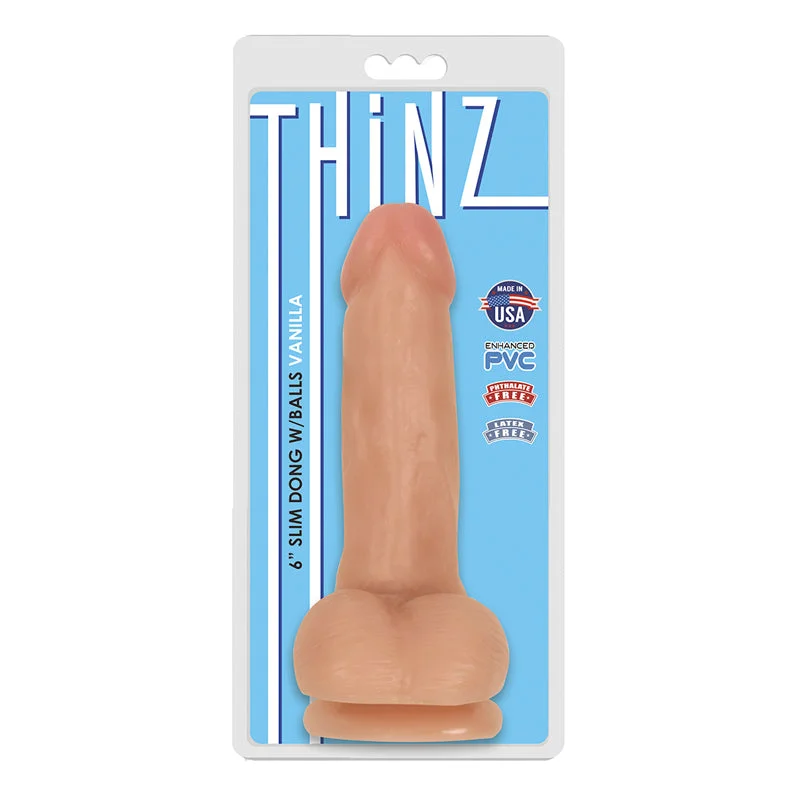 Thinz 6 inches Slim Dong with Balls Vanilla Beige