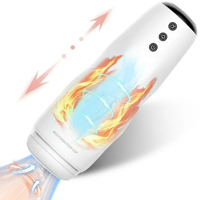 Amovibe Automatic Male Masturbator, Male Masturbators Cup with 3 Thrusting & 10 Vibration Modes,Sex Toys for Men with Heating Function,Adult Sex Toys & Games