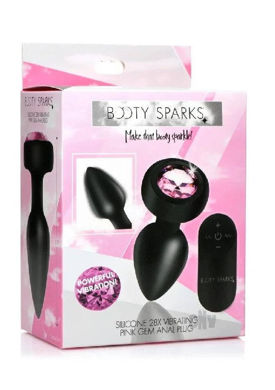 Booty Sparks Pink Gem Plug W/remote Sm