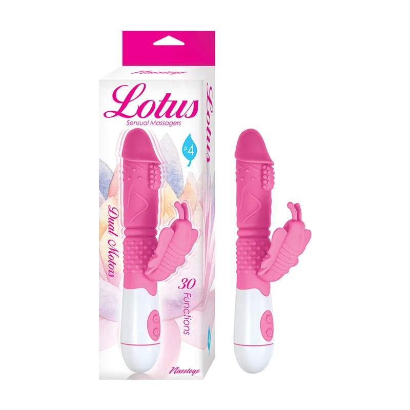 Lotus Sensual Massagers #4 Dual Stimulator Silicone Pink