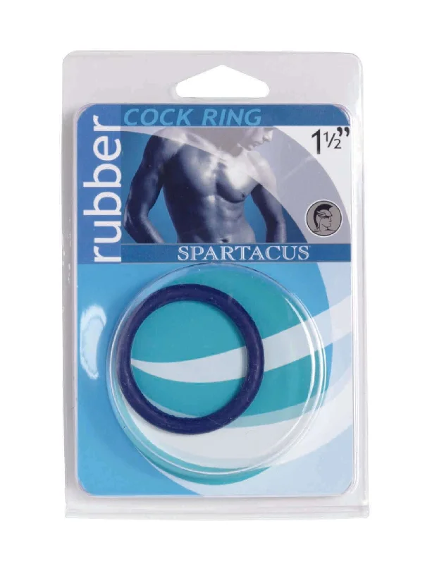 Spartacus Leathers 1.5" Blue Rubber Cock Ring - Elevate Sensual Experiences