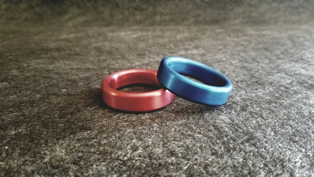 Narrow Anodized Colored Style Glans Ring in Aluminum