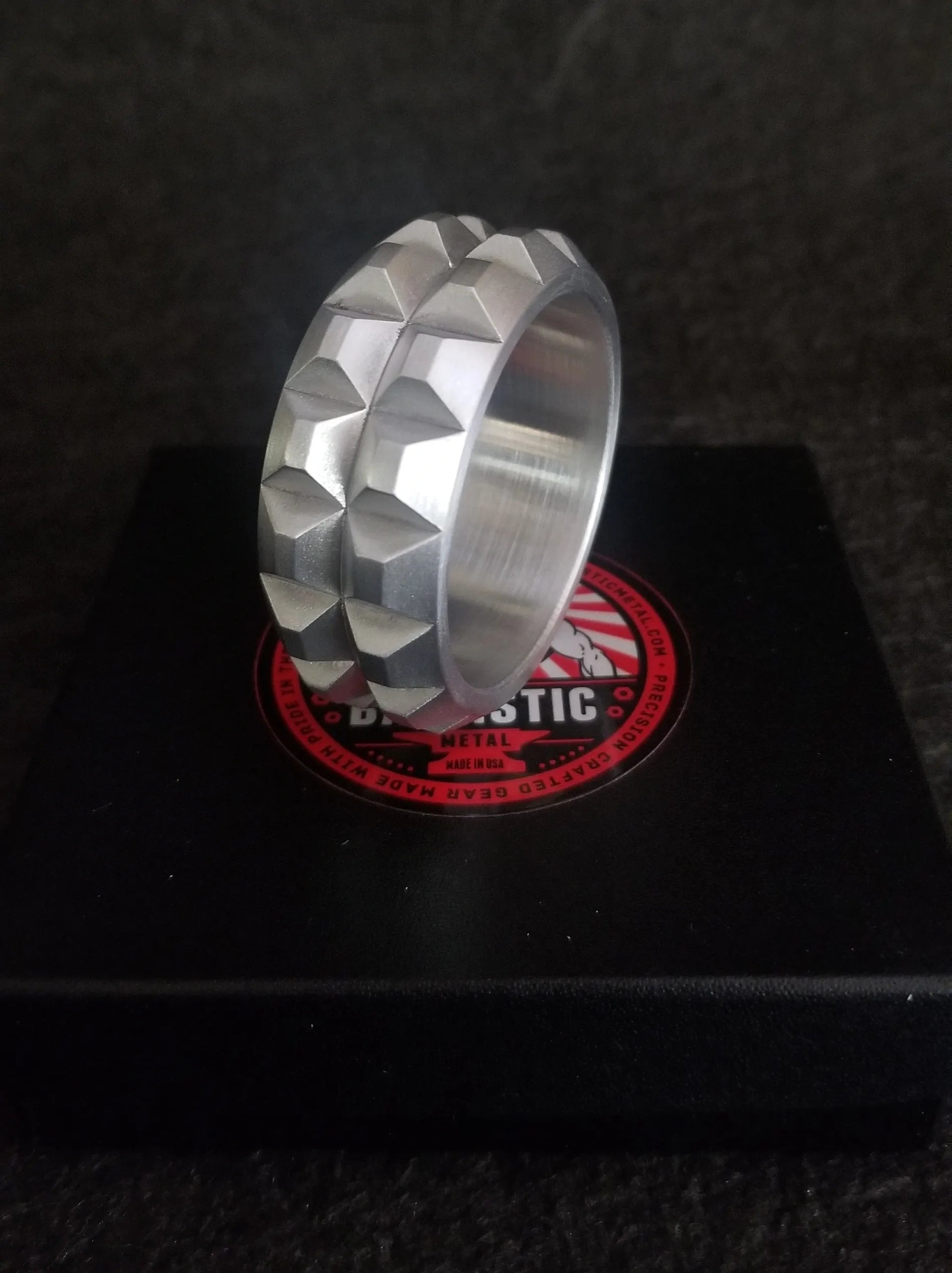 Knobby Style Cockring in Aluminum