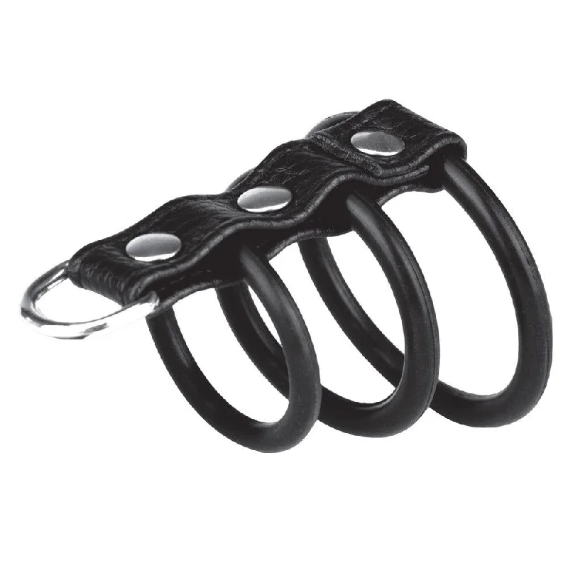 3 Ring Silicone Gates of Hell with Leash Lead