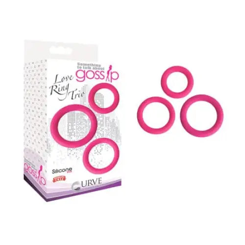 Gossip Love Ring Trio Silicone Magenta