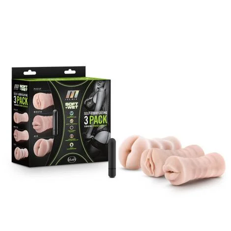 M for Men 3Pk Masturbators by Blush Novelties