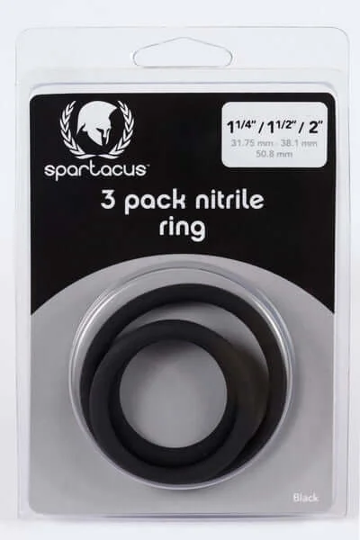 Durable Nitrile Cock Ring Set - Latex-Free, Skin-Safe, and Made in the USA!