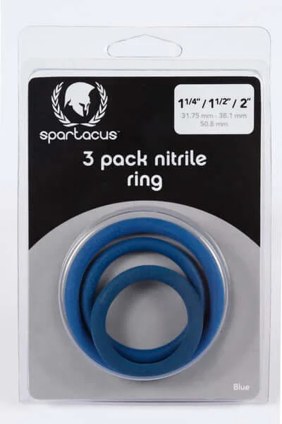 Nitrile Cock Ring Set Blue