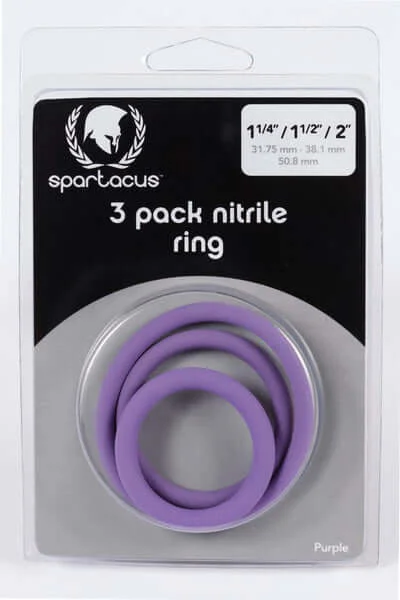 Enhance Your Pleasure with the Spartacus Nitrile Cock Ring Set