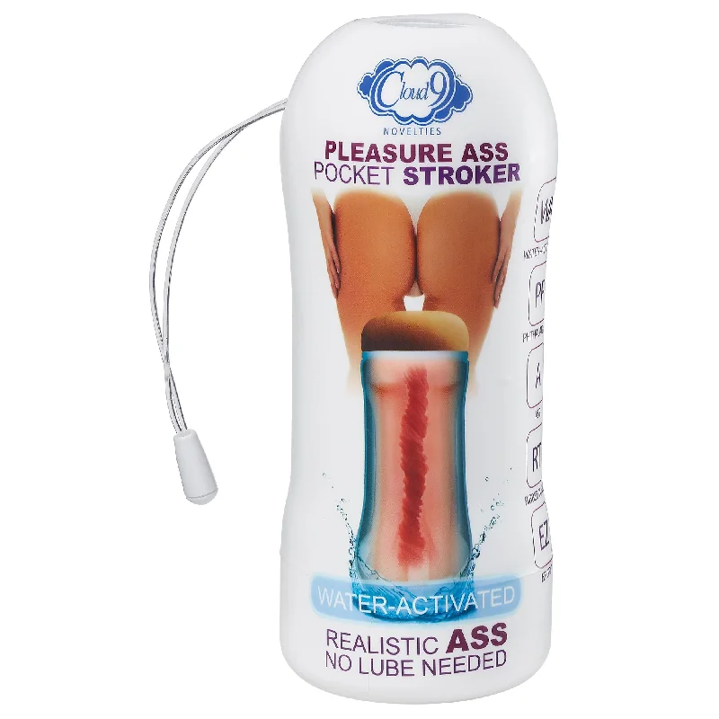 Pleasure Anal Pocket Stroker Water Activated - Tan