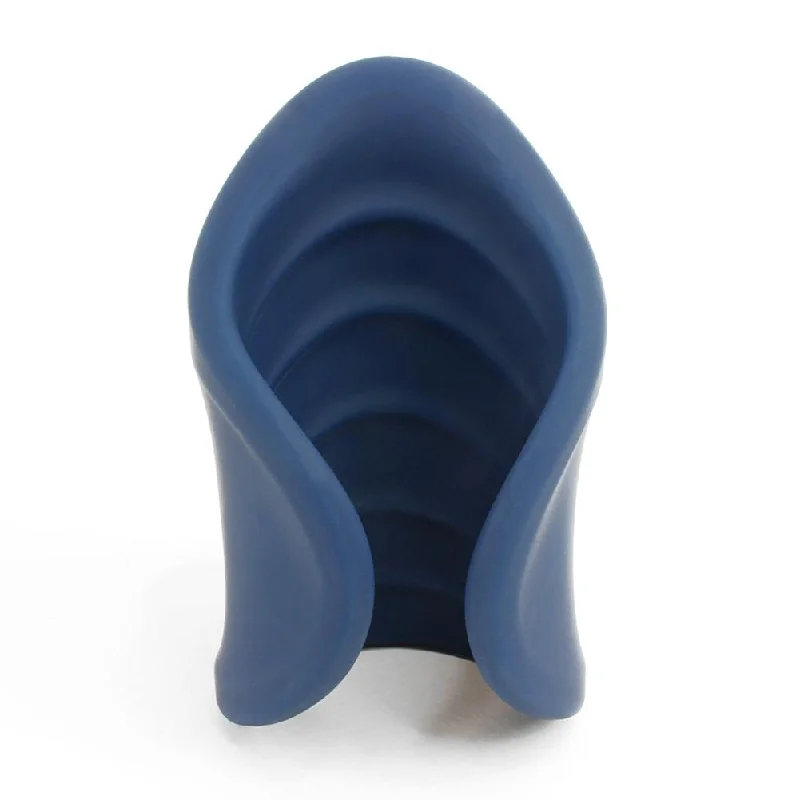 Rechargeable Textured Pocket Stroker - Blue