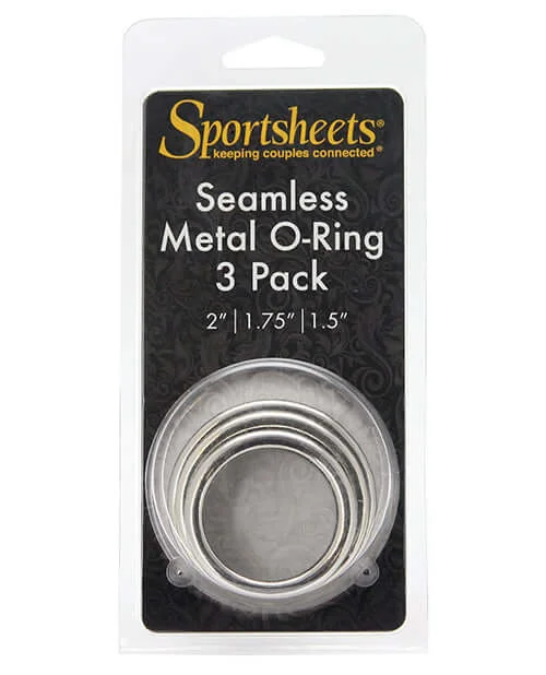 Seamless Metal O-Ring 3 Pack 1.5 inches, 1.75 inches and 2 inches