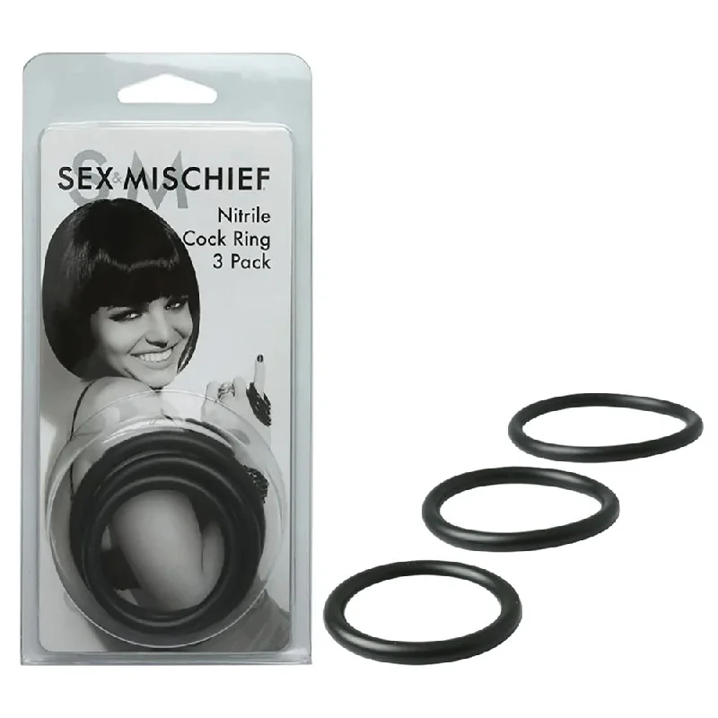 Sex & Mischief Nitrile Cock Ring 3 Pack-(ss10034)