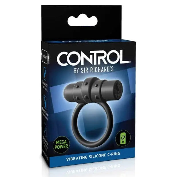 Sir Richards Control Vibrating Silicone C-ring - Black