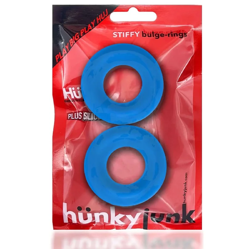 Stiffy 2 Pack C-Rings Teal Ice Pool Blue from Oxballs