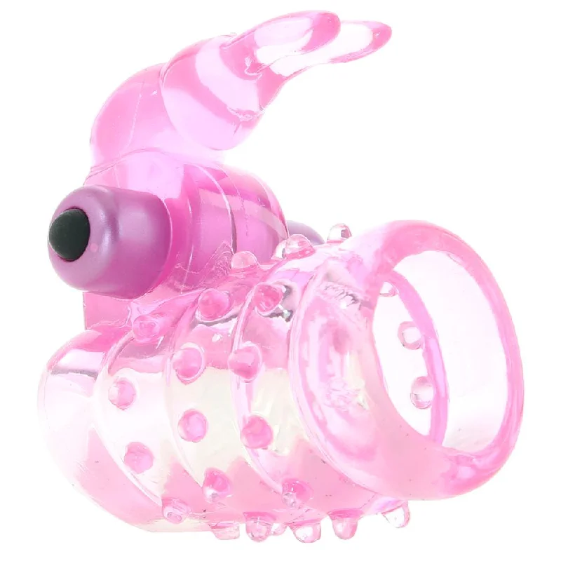 Stretchy Vibrating Bunny Enhancer in Pink